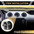 thumbnail image 2 of Rejilla de aire acondicionado del tablero Unique Bargains para Ford F150 2009-2014, salida de aire del centro del tablero, conducto de aire, plástico negro mate, 1 pieza, 2 of 6