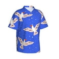 thumbnail image 2 of Birds Flying In The Sky Hawaiian Shirts For Men, Summer Short-Sleeve Relaxed-Fit Button-Down Shirts 3x-Large, 2 of 9