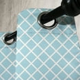 thumbnail image 4 of Ambesonne Retro Grommet Curtain, Squares Lines Geometric, 50" x 54", Sky Blue White, 4 of 6