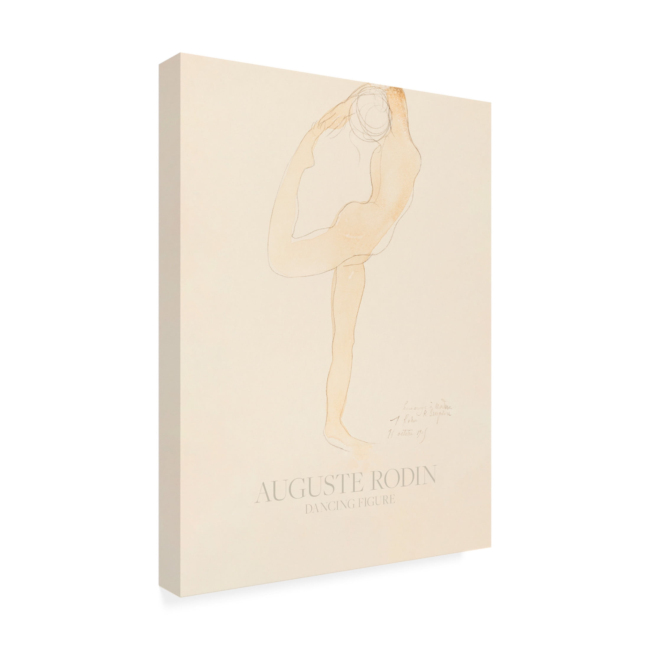 Canvas Wall Art - Pictufy  'Dancing Figure 1905' Wall Art for Living Room, Bedroom, or Office D?cor by Trademark Fine Art - 24 x 32 Inches