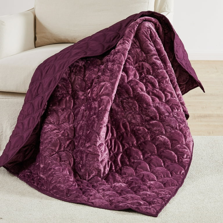Crushed velvet bedspread throw new arrivals