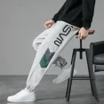 thumbnail image 5 of Pantalones deportivos lisos de otoño e invierno para hombre, pantalones de algodón, sudadera harén, pantalones deportivos grandes de talla grande Y2k coreanos para hombre, 5 of 5