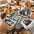 thumbnail image 7 of Decorative Boho Print Playing Mat for Mahjong Tables 31.5x31.5 Inch Rubber Surface with Anti-Slip Grip and Noise Dampening for Board Games and Game Room, 7 of 7