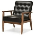 thumbnail image 1 of Allora Faux Leather Tufted Reception Chair in Black, 1 of 6