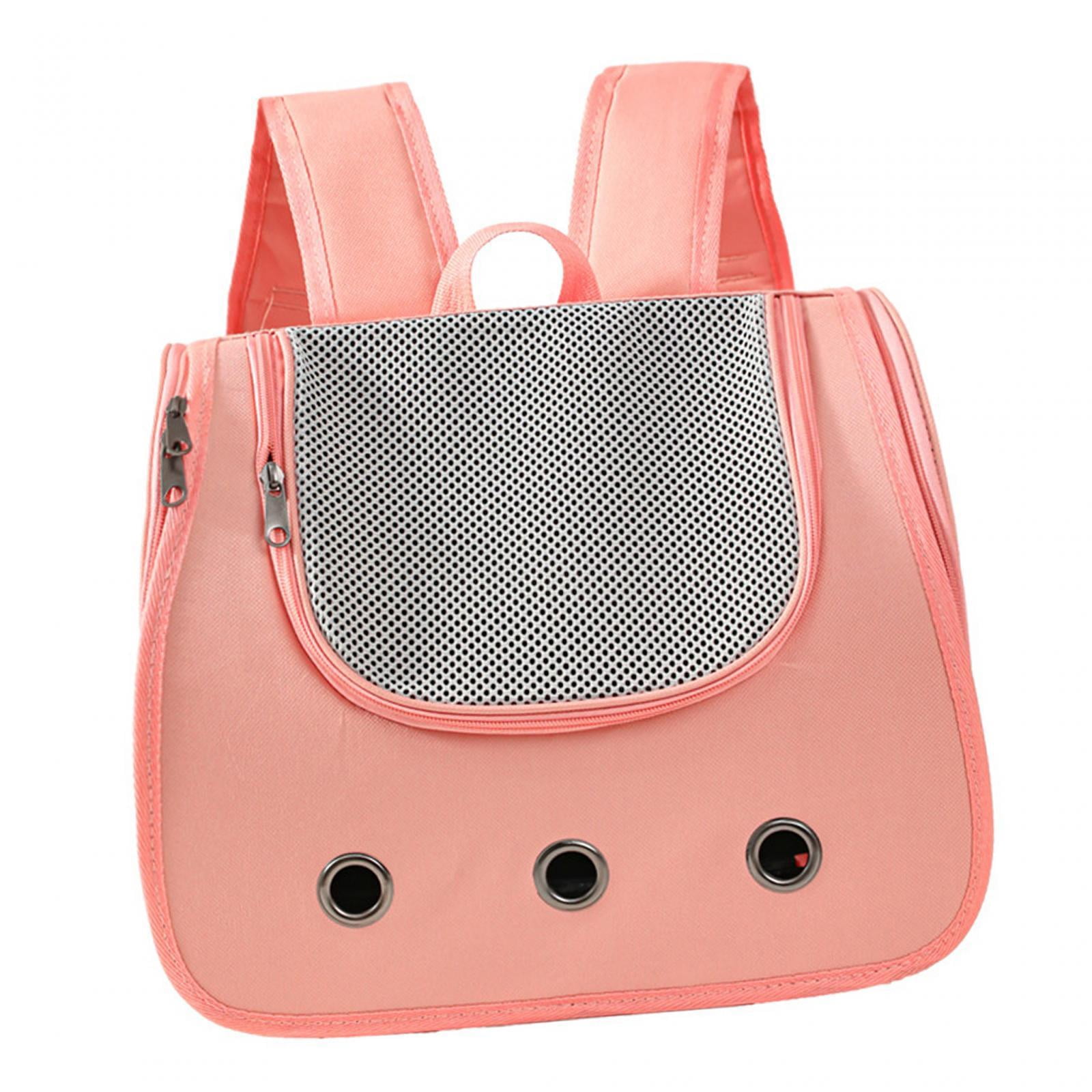 oshhnii Cat Backpack Carrier Comfortable Ventilation Portable Breathable Dog Cat Carrier Pink