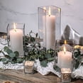 thumbnail image 4 of Set of 18 Richland Pillar Candles White and 18 Glass Eastland Square Holders, 4 of 4