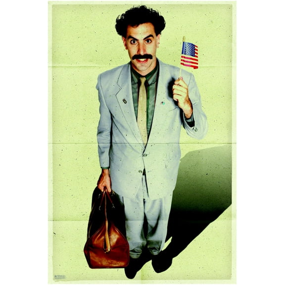 Borat Movie poster Metal Print 12"x16" Large Art Print on Metal 12x16 Square Adults Z Posters