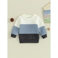 thumbnail image 2 of FOCUSNORM Pull Bébé Automne Contraste Couleur Manches Longues Tricot Pull Hiver, 2 of 9