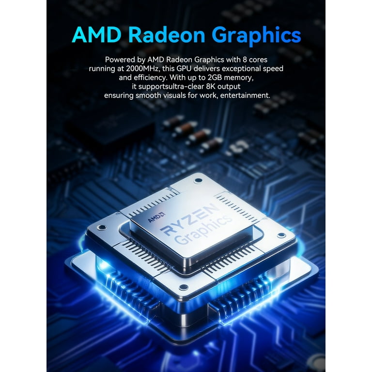 GMKtec Mini PC, AMD Ryzen 7 7730U(Up to 4.5GHz), 32GB DDR4 1TB SSD