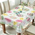 thumbnail image 4 of Dreamtimes Easter Bunny Eggs Tablecloth, Waterproof Washable Polyester Square Table Cover, Durable Tablecloth for Kitchen Dining Table Party Decor,60"X 60", 4 of 7