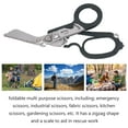 thumbnail image 4 of Foldable Shear, Emergency Shear Safe Always Handy Latching Function With Scale Ruler For Outdoor Survival Black Orange,Blue,Orange,Sand Color,Green,Red,Black, 4 of 8