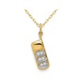 thumbnail image 1 of Accent Diamond Cell Phone Charm Pendant Necklace in 14K Yellow Gold with Chain, 1 of 4