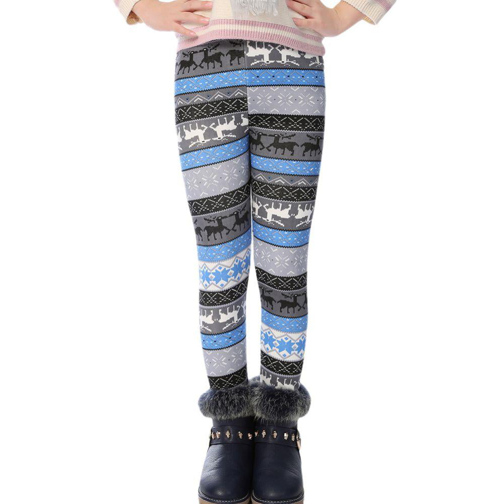 Kids Baby Girls Winter Warm Thick Leggings Fleece Lined Pants Trousers Fashion. 