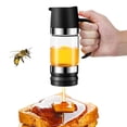 thumbnail image 2 of Tarro Dispensador de Miel, 10 Oz, Vidrio Antigoteo con Asa, Recipiente Dispensador de Jarabe Transparente Durables con Base de Silicona, 2 of 5