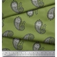 thumbnail image 3 of Soimoi Poly Georgette Fabric Paisley Block Printed Fabric 1 Yard 42 Inch Wide, 3 of 3