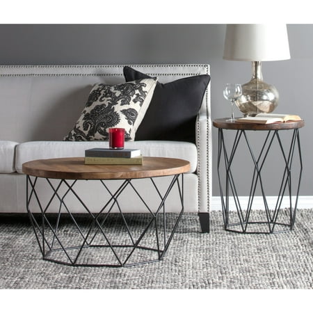 Kosas Home Chester Wood And Iron Geometric Round Coffee Table By Kosas Home Chester Wood And Iron Geometric Round Coffee Table By
