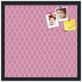 thumbnail image 2 of PinPix 20x20 Custom Cork Bulletin Board Quatrefoil Pink Poster Board Has a Fabric Style Canvas Finish, Framed in Quatrefoil Pink, by ArtToFrames (PinPix-283), 2 of 6