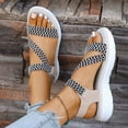 thumbnail image 6 of Lightweight Breathable Platform Sandals with Elastic Straps for Women Casual Fashion Thick Sole Outdoor Comfort, 6 of 9