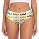 thumbnail image 1 of Balery Colorful Mustache Ropa Interior de Algodón para Mujer con Dibujo – Braguitas Cómodas y Elásticas, Estilo Clásico-3X-Large, 1 of 6
