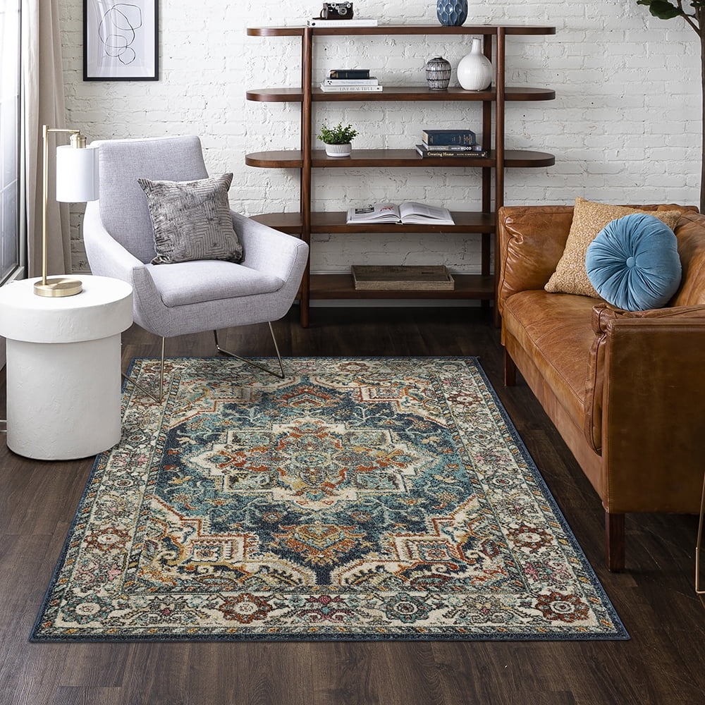 Mohawk Home Stoneleigh Indoor Ornamental Area Rug, Blue, 3'3" x 5'