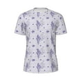 thumbnail image 5 of Wukai Stripes and Sprigs of Lavender Print Men's Short-Sleeved Mesh T-Shirt,Quick-Dry Short Sleeve Workout T-Shirt-5X-Large, 5 of 8