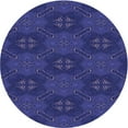 thumbnail image 1 of Ahgly Company Machine Washable Indoor Round Transitional Denim Dark Blue Area Rugs, 8' Round, 1 of 7
