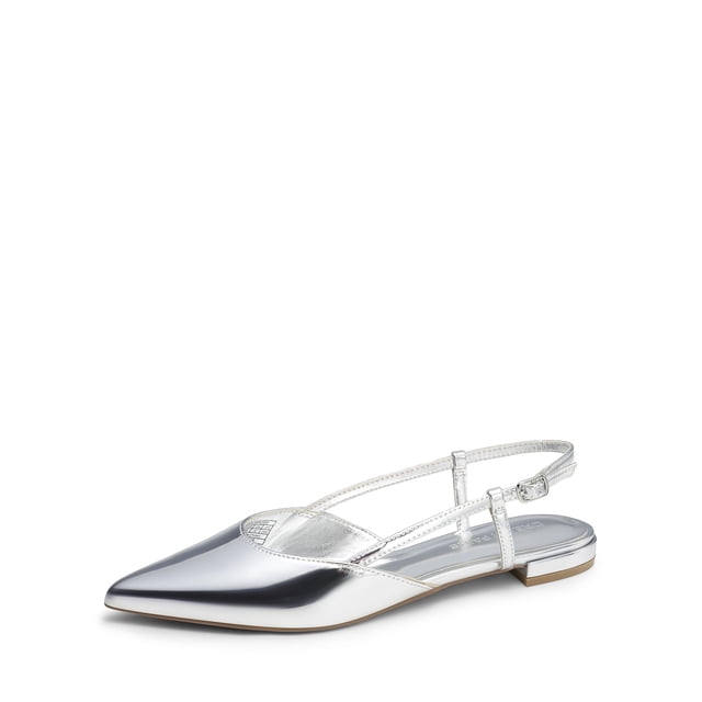 Chatitas slingback plateadas DREAM PAIRS para mujer, talle 9