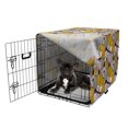 thumbnail image 5 of Botanical Dog Crate Cover, Pattern of Leaves and Figs on Branches Meadow Scene Art, Easy to Use Pet Kennel Cover Small Dogs Puppies Kittens, 7 Sizes, Earth Yellow Blush and White, by Ambesonne, 5 of 6