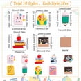 thumbnail image 2 of 1 caja de 30 piezas de 10 estilos de dijes para maestros para hacer joyas, dijes para adultos, bricolaje, Día del Maestro, 2 of 7
