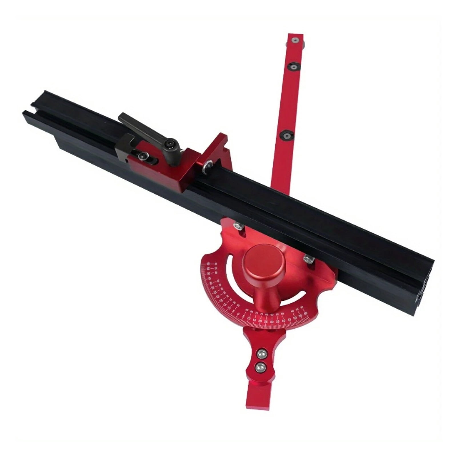 Precision Table Saw Miter Gauge System with 27 Angle Stops and 3/4" X 3/8" T-Slotted Miter Bar