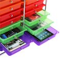 thumbnail image 6 of Yaheetech 20 Drawers Rolling Storage Cart Bin Organizer on Wheels Scrapbook Paper Office School Organizer, Multicolor, 6 of 14