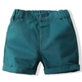 thumbnail image 6 of Taqqpue Toddler Baby Boy Clothes Summer Outfits 2 Pack Set Cotton Striped Short Sleeve T-Shirt and Shorts Set Boy Clothes Outfits Sets 3-9Y, 6 of 9