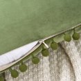thumbnail image 5 of REGALWOVEN Pack of 2 Velvet Pillow Covers with Pompoms  Decorative Pillow Cases Fringe Cushion Covers Green 12" x 20", 5 of 6
