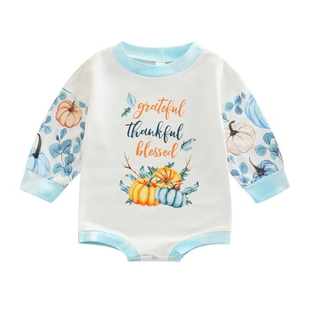 

Calsunbaby Kids Baby Girls Halloween Romper Long Sleeve Pumpkin Letter Print Bodysuit One-Piece Sweatshirt Clothes 3-6 Months