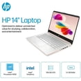 thumbnail image 7 of HP 14" Student Business Laptop Computer - 1-Year Microsoft Office 365 & Windows 11 Pro • 16GB RAM • 128GB UFS & 256GB Extend Micro SD • Intel 4-Core Processor • HD Display (Rose Gold), 7 of 7