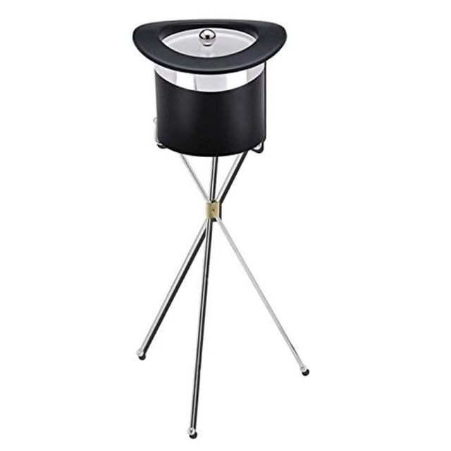Kraftware Corp 63176 Top Hat with Chrome Band Bucket With Metal Stand