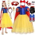 thumbnail image 2 of Vestido de Blancanieves para niña, disfraz con capa, vestido de baile de encaje para Halloween, ropa de fiesta de cumpleaños con lazo, 2-10 años Fivean unisex, 2 of 2