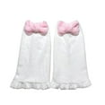 thumbnail image 2 of Opvise Womens Socks 1 Pair Women Leg Warmers Pink Bow Plush Autumn Winter Japanese Style Sweet Ruffles Leg Socks for Daily Wear sock, 2 of 8