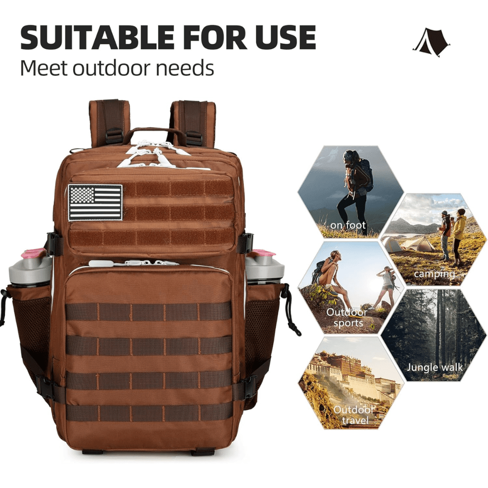 PAKNADA 45L Tactical Backpack,900D Oxford Waterproof Material For Outdoor Hiking Camping & Travel Bag