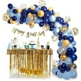 thumbnail image 4 of Kit de arco de globos azul marino – 133 arco de globos de cumpleaños azul y dorado con confeti dorado, kit de guirnalda de globos azul y dorado para decoración de cumpleaños de niño niña bautismo boda, 4 of 5