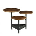 thumbnail image 2 of Agra Cherry Wood and Iron Base Accent Side Table, 2 of 4