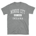 thumbnail image 1 of Monroe City Indiana Classic Established Men's Cotton T-Shirt, 1 of 1