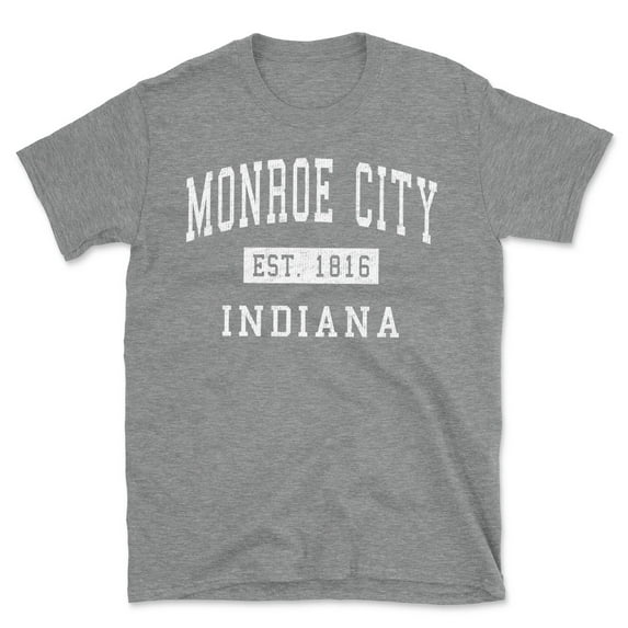 Monroe City Indiana Classic Established Men's Cotton T-Shirt