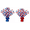 250th Anniversary Centerpiece, variant on PMU 250th Anniversary Bursting Star Metallic Foil Spray Centerpiece Red White & Blue Patriotic Balloon Weights w/ Blue Base 4th of July Decorations and Independence Day Decoration 15in / 7.34cm