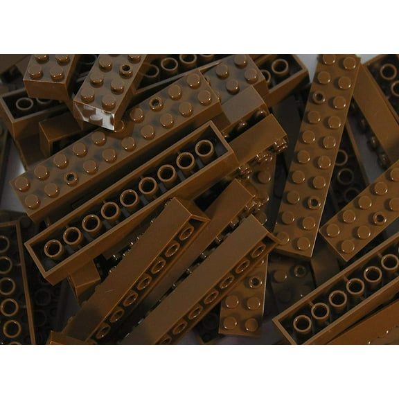 IMEX 2x10 Stud Interlocking Building Bricks Brown 50 Pack Compatible With All Major Brands