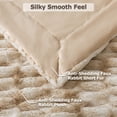 thumbnail image 6 of WDCOZY Ruched Faux Fur Throw Blanket, Bubble Plush Blanket with Soft Fleece Backing, Cozy Decorative Blanket for Couch, Sofa and Bed, Caramel, 50" x 60", 6 of 9