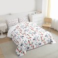 thumbnail image 3 of Homewish Rustic Bohemain Fish Bedding Comforter Set,Country Farmhouse Cabin Twin Comforter Sets,White Orange Bedding Set For Boys Kids,Breathable Home Decor Reversible,2 Pieces, 3 of 8