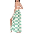 thumbnail image 3 of Women Sarong Wraps Checkered Grid-t3 Swimsuit Beach Pareo Bikini Coverups Skirt L, 3 of 7
