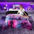 thumbnail image 4 of Erosebridal Speed Sports Car Twin Comforter Sets for Kids Boys Girls, Racing Car Bedding Set, Black Reversible, 1 Comforter and 1 Pillowcase, 4 of 6