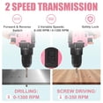 thumbnail image 4 of Taladro inalámbrico COMOWARE 20V Pink Power 1 batería 25+1 Pos, 4 of 9